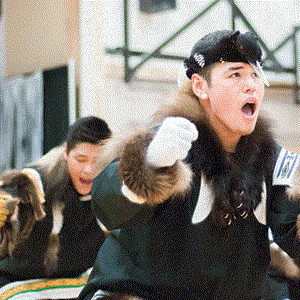 leads the Inuvik Drummers and Dancers (2014)