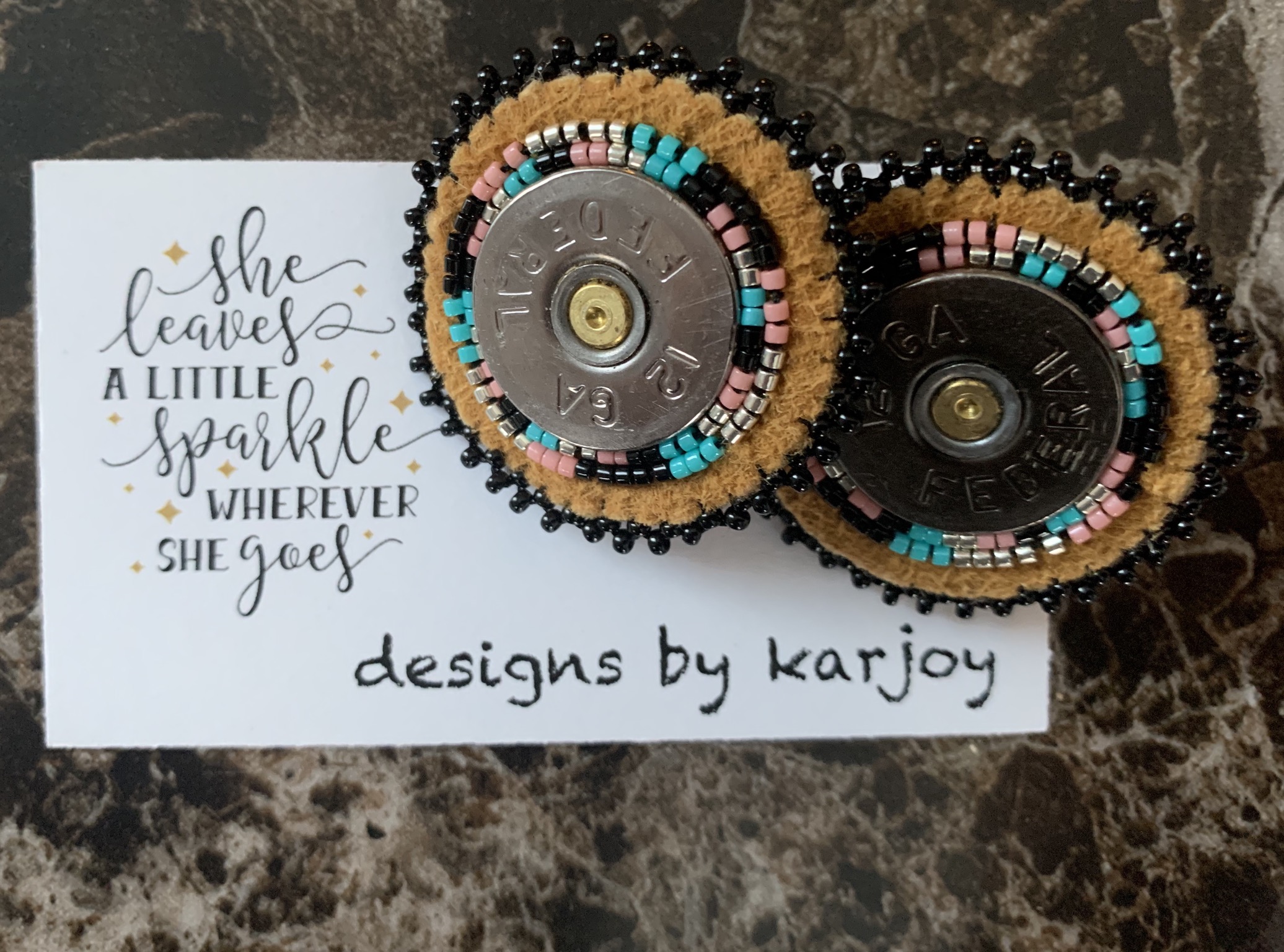 Beaded Bullet Earrings