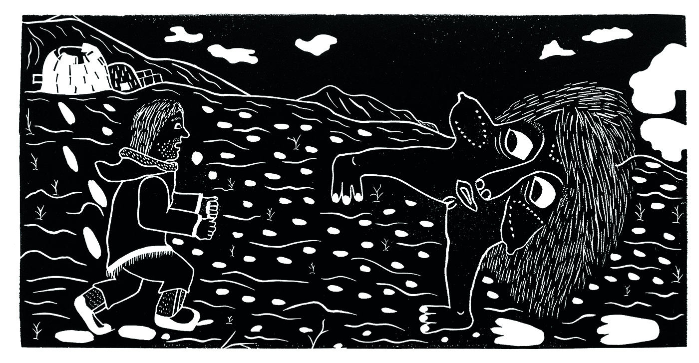 Inagagulliq and Kajutaiyuk Fighting Over an Igloo (1988)