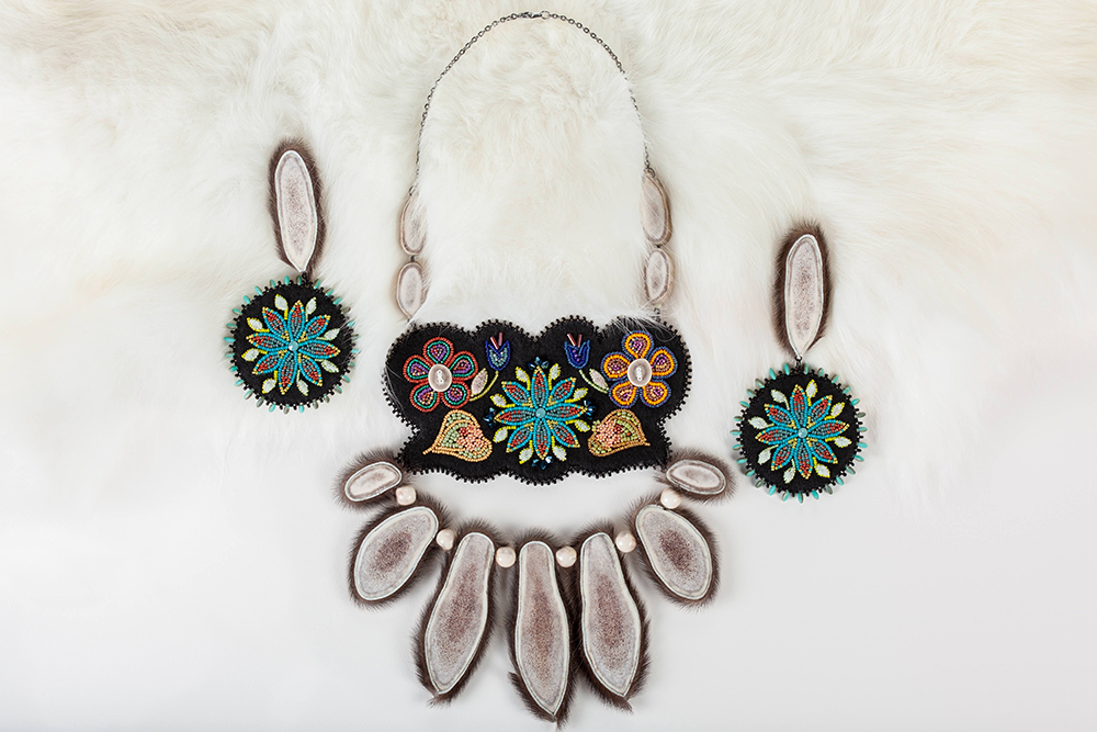 Beaded Collar and Earrings (2021)