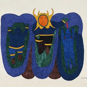 Shaman with Man and Bear  1971