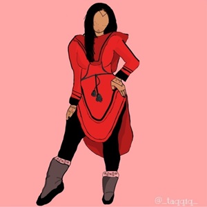 Woman in Red Amauti (2020)