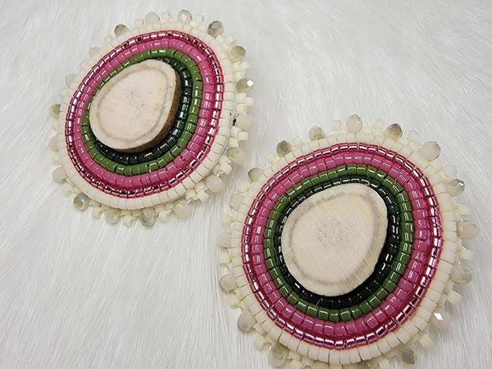 Pink antler earrings (2022)