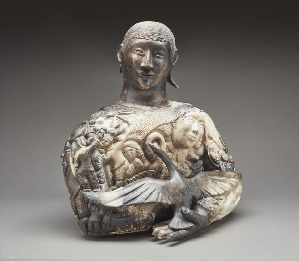 and Leo Napayok, Man Holding Bird (date unknown)