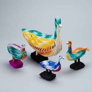 Four Toy Birds: Mother and Young (n.d.)