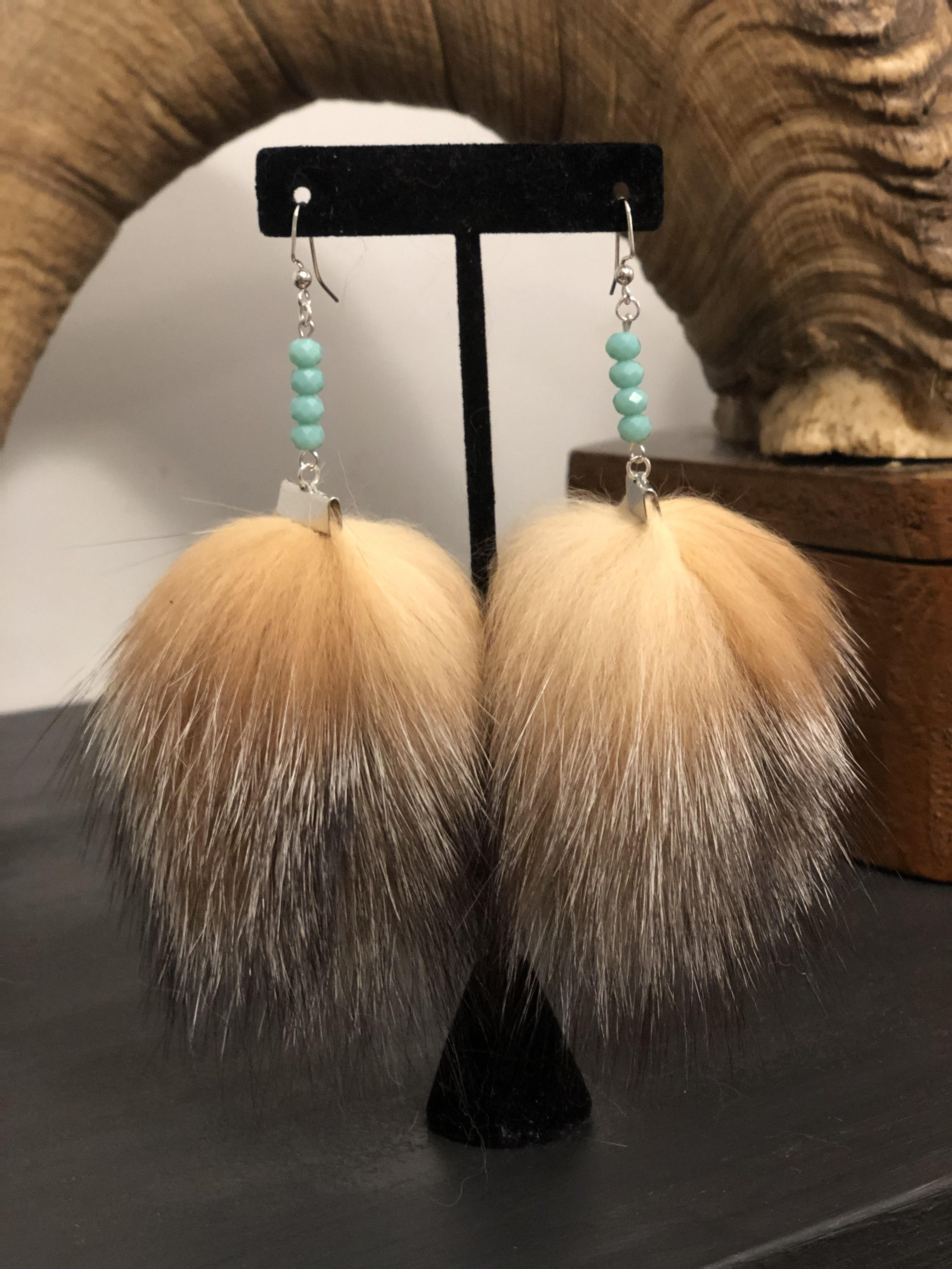 Fox Fur Earrings