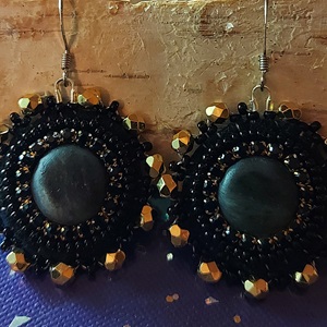 Soapstone circle earrings (2022)