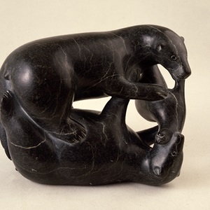 Charlie Sivuarapik Two Bears Devouring Seal (1962)