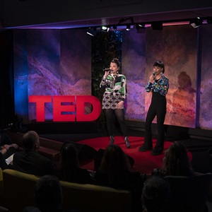 Performing with Cynthia Pitsiulak in New York for the TED Institute (2023)