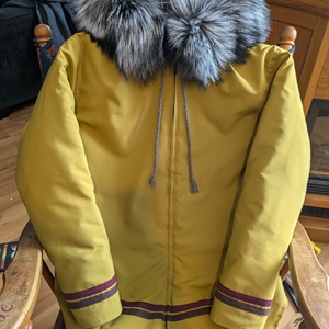 Yellow parka with fox fur (2023)
