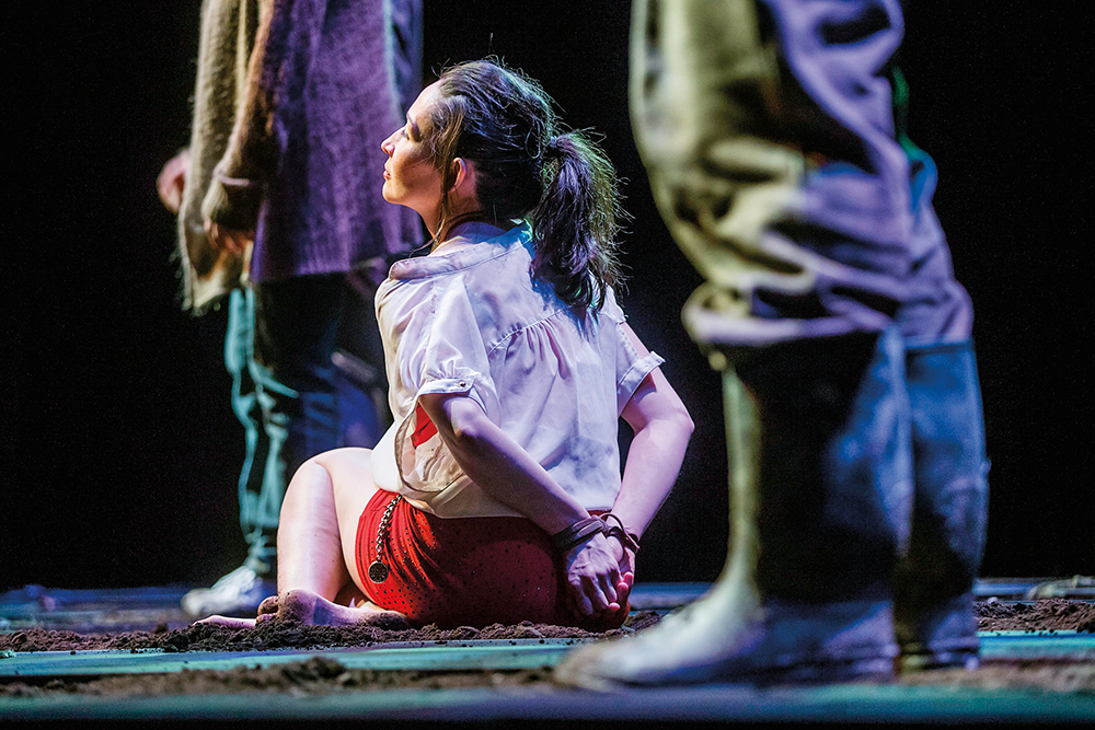 as the Dying Woman in “Pig Girl,” Montreal, 2016