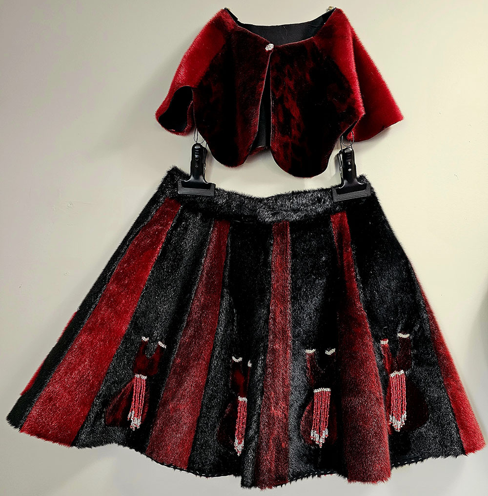 Red Dress Sealskin Skirt and Shawl (2022)