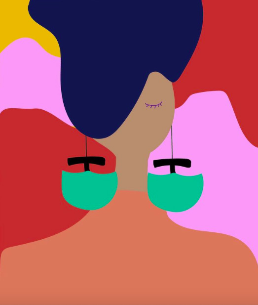 Untitled (green earrings) (2020)