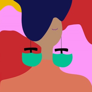 Untitled (green earrings) (2020)