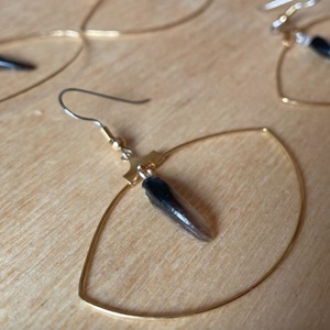 Ptarmigan claw ulu earrings (2021)