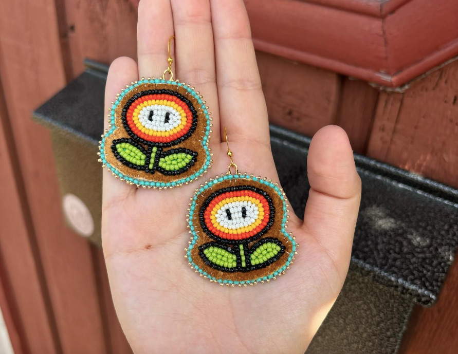 Cartoon flower earrings (2024)