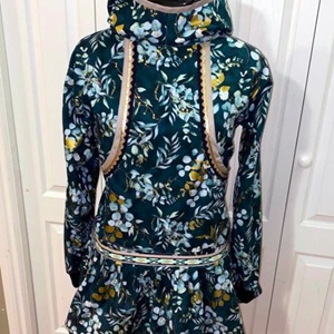 Teal floral kalikuk (2022)