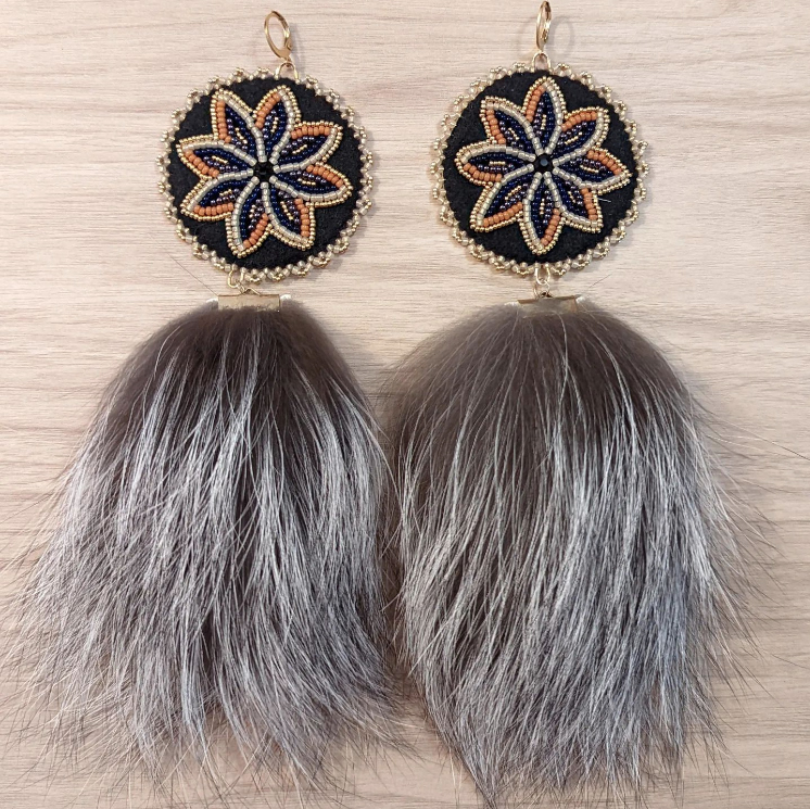 Fox fur earrings (2022)