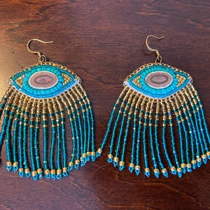 Beaded antler iji earrings (2022)