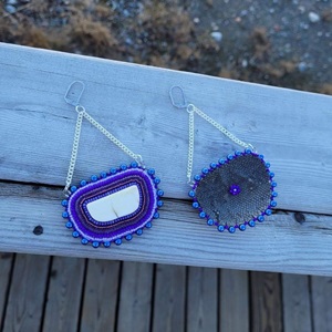 Untitled (Purple fish skin earrings) (2022)