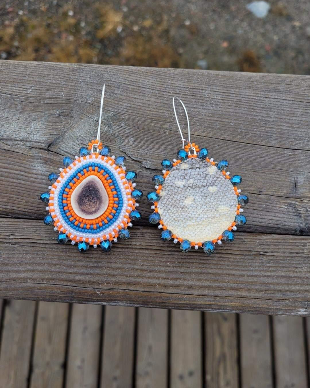Untitled (Orange and blue earrings) (2022)