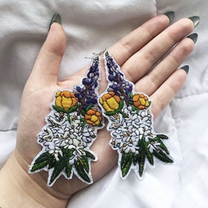 Embroidered earrings (2020)