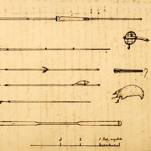 Untitled (Kayak implements drawing) (1860)