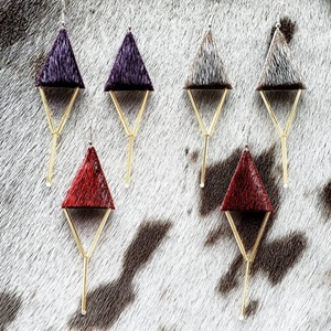 Sealskin triangle earrings (2020)
