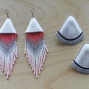 Finge earrings and inspiration of the ulu blade (2021)