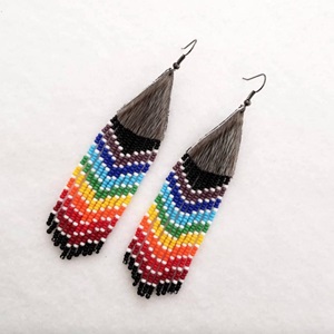 Sealskin and Rainbow earrings (2020)
