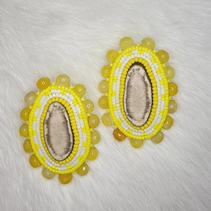 Yellow antler earrings (2022)