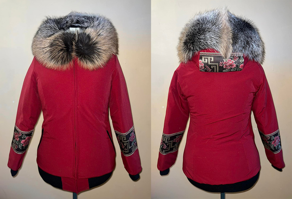 Red Parka with Floral Detail (2022)