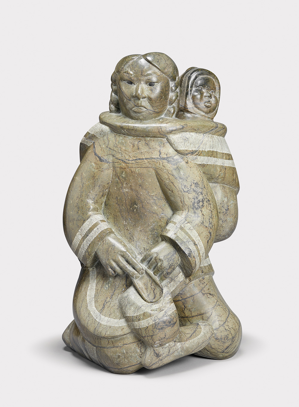 Kneeling Mother With Child In Her Amaut (1983)