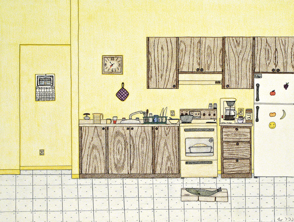 Fish on Floor in Kitchen (2001-2)