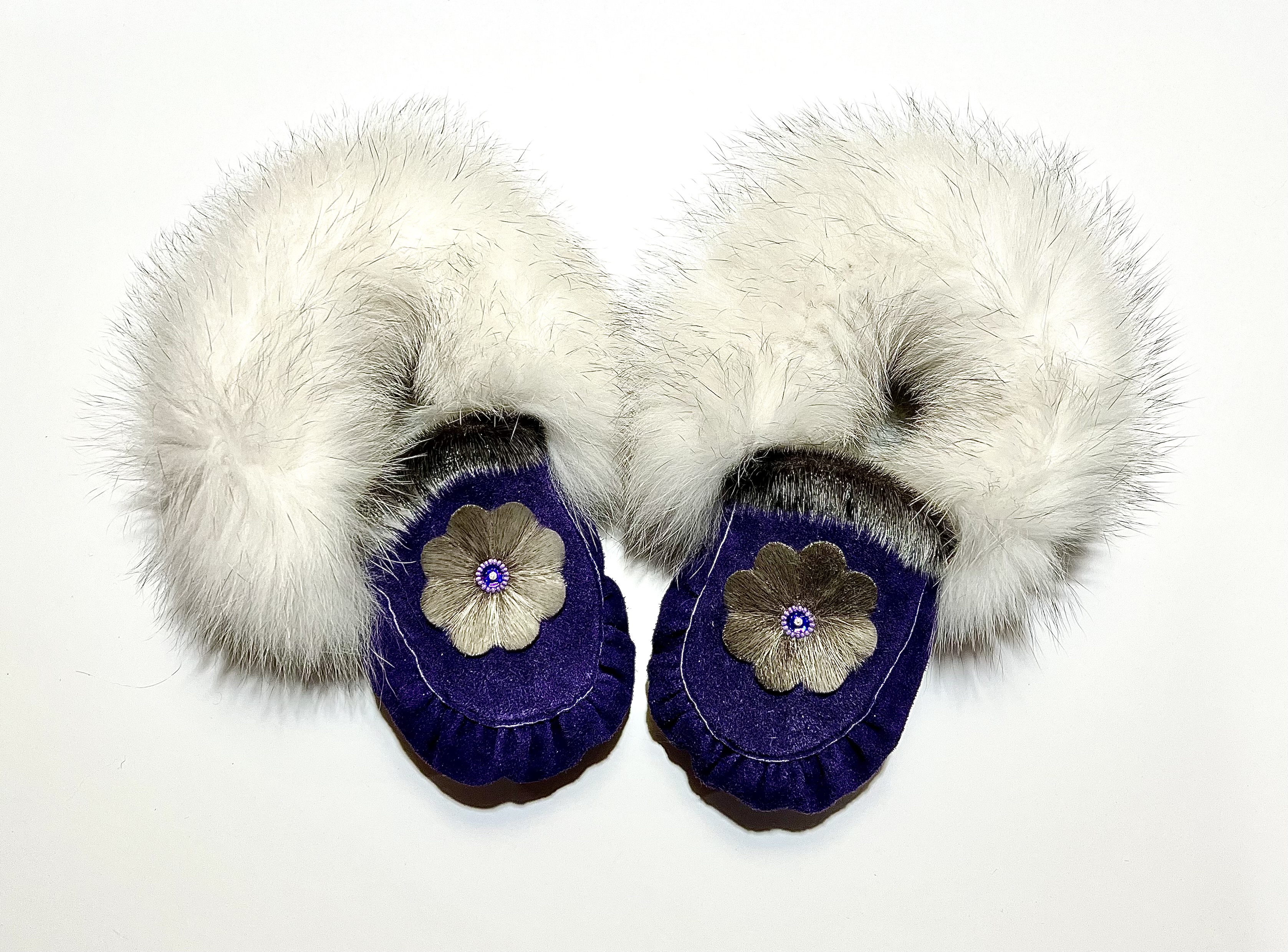 Purple Sealskin Slippers