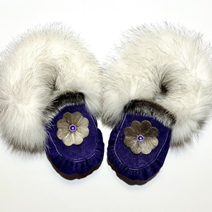 Purple Sealskin Slippers