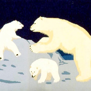 Mother With Cubs (1998) Tapestry artist Towkie Etoangat