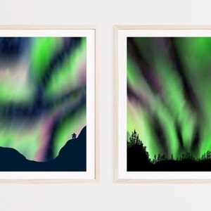 Northern Lights Diptych (2023)