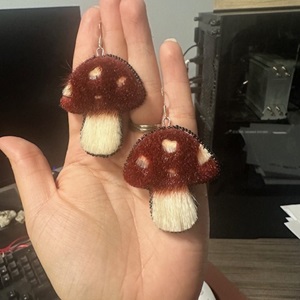 Sealskin and seed bead earrings (2024)