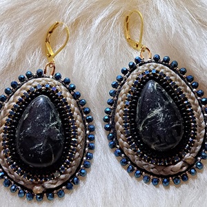 Black soapstone earrings (2023)