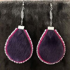Purple sealskin earrings (2020)