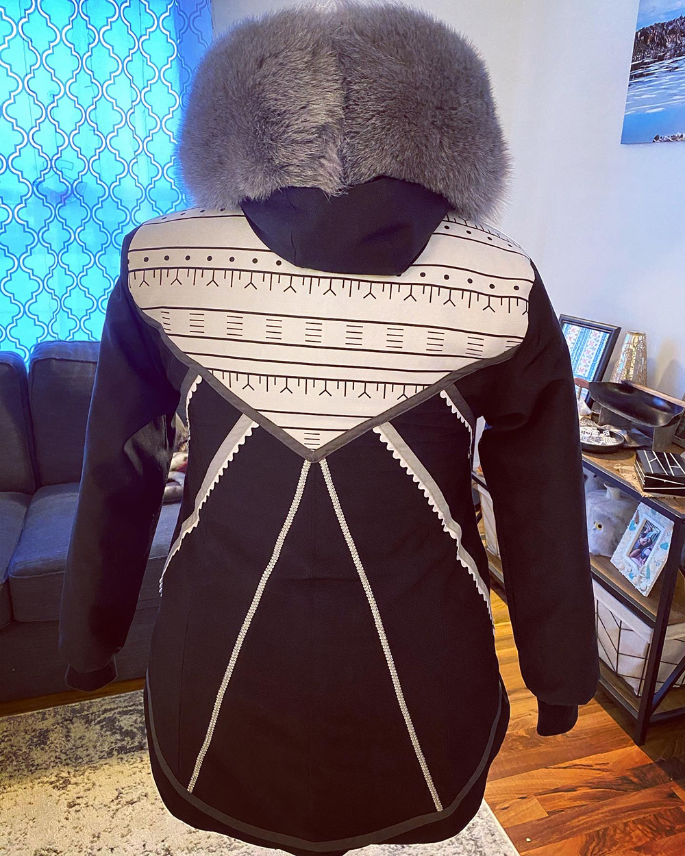 Black and white custom parka (2020)