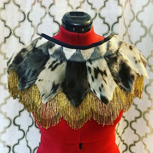 Sealskin collar with gold beaded tassels (2021)
