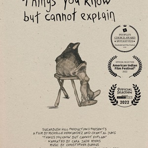 Poster for short film “Things you know but cannot explain” (2022) written, directed and animated by Chantal Jung