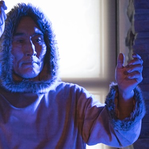 as Kiviuq at the Qaggiq Arctic Performing Arts Summit in Iqaluit, 2016