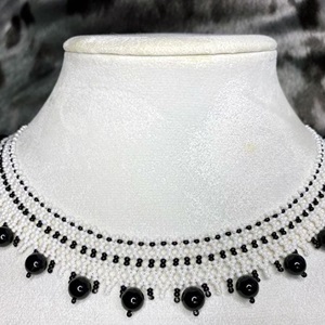 Black and white beaded necklace (2020)