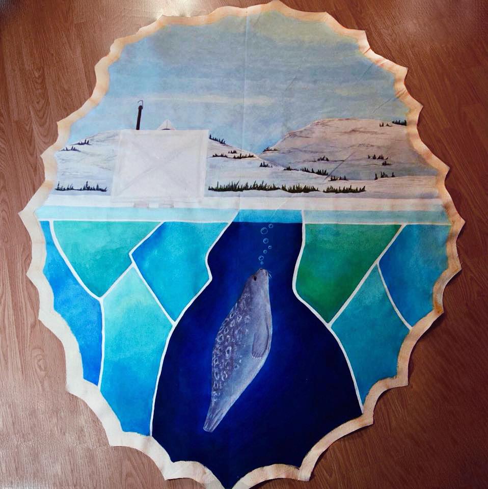 Untitled (Stretched Seal Skin) (2018)