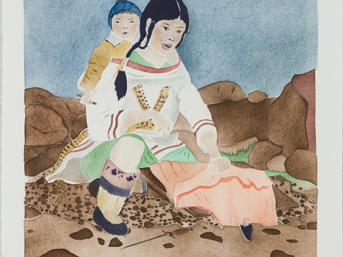 Inuit - Pangnirtung 2018 - David Poisey - Majjaturq (Cleaning a sealskin...