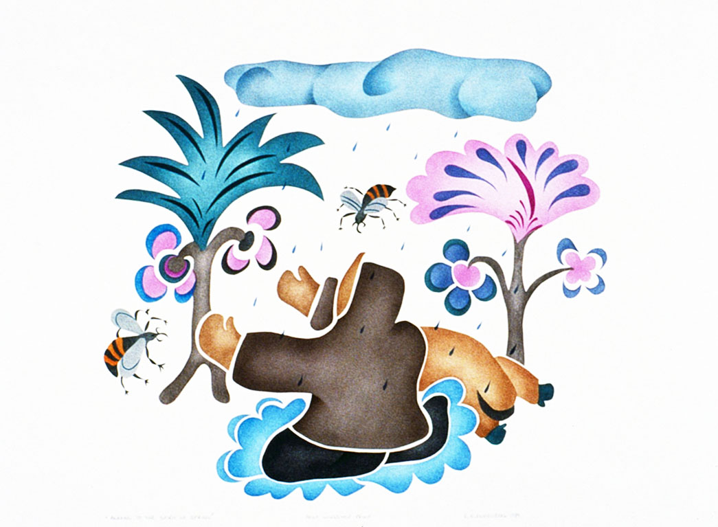 Elsie Anaginak Klengenberg - Awakening to the Spirit of Spring (1989) Stencil