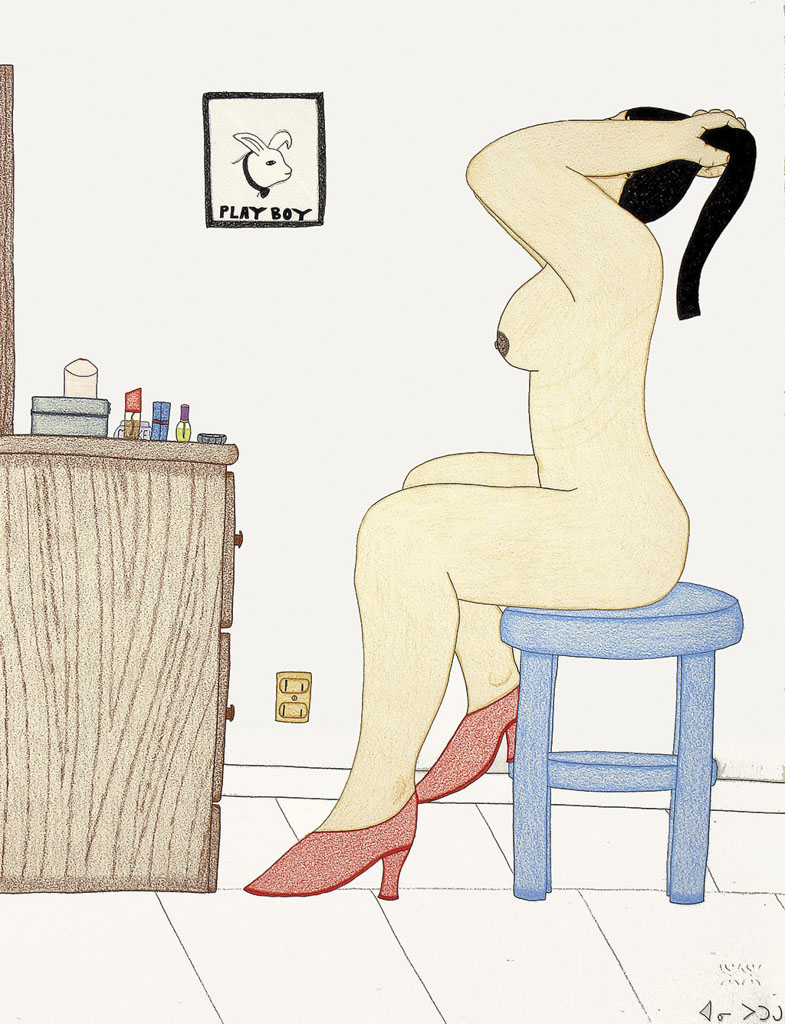 PootoogookAnnieWomanatHerMirror(PlayboyPose)